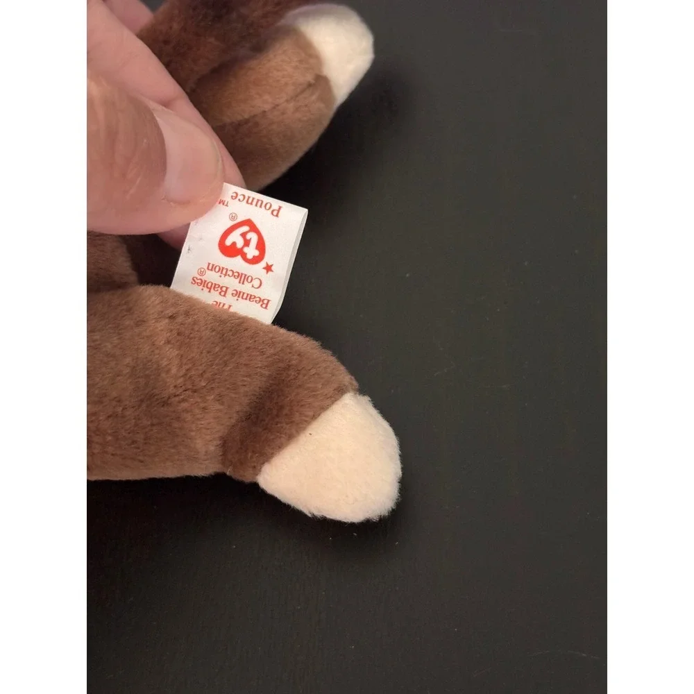 Ty Beanie Babies Pounce the Cat Brown Kitten Plush Vintage 1997 4122 NWT